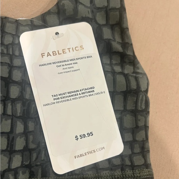 Fabletics Harlow Reversible Medium Impact Sports Bra- NWT - Picture 5 of 5